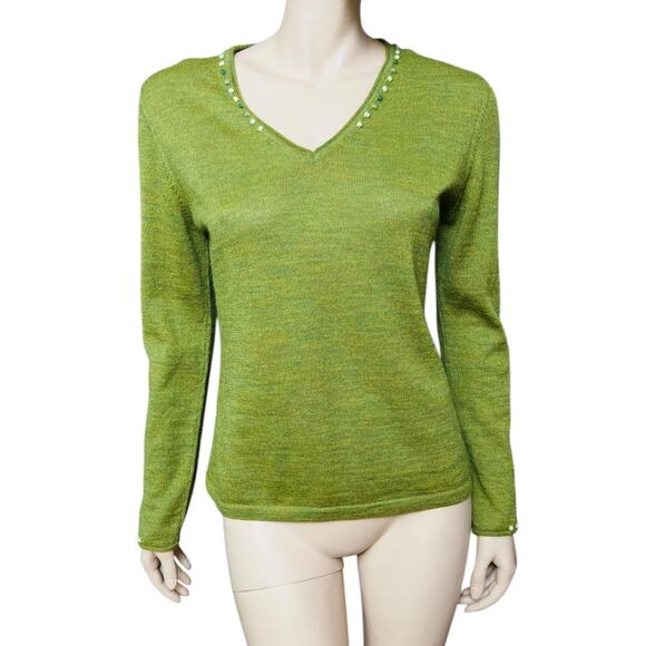 100% Baby Alpaca Made in Peru V-Neckline Sweater Long Sleeves Size Small - Picture 5 of 10